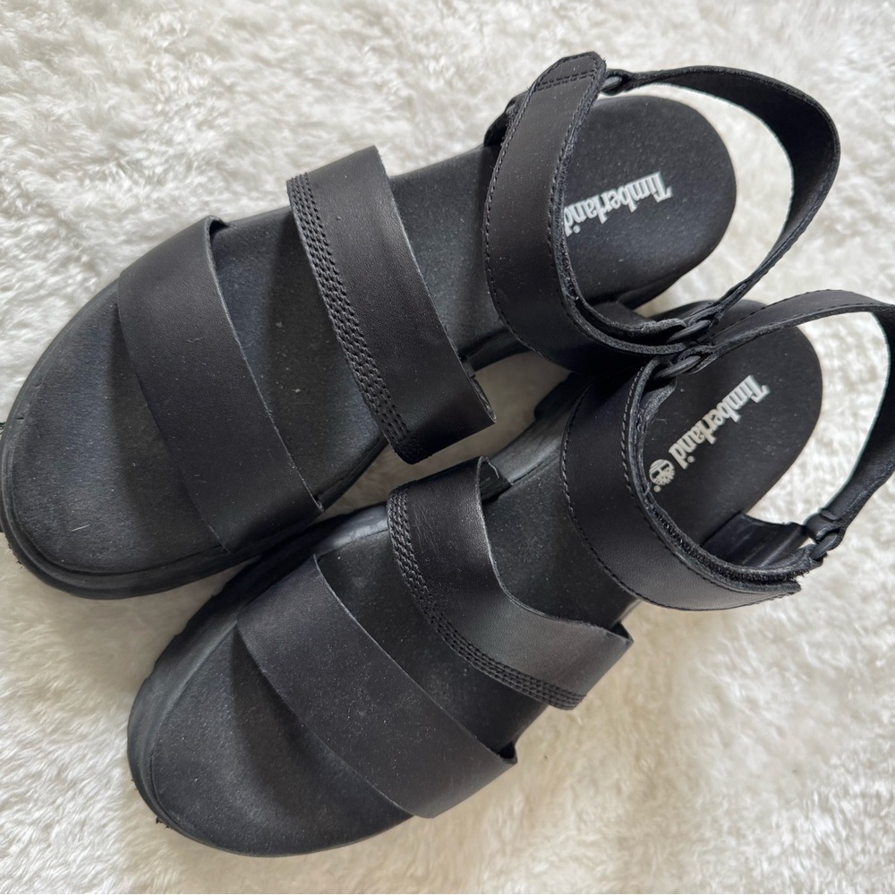 Timberland Black Sandals with Wide Straps